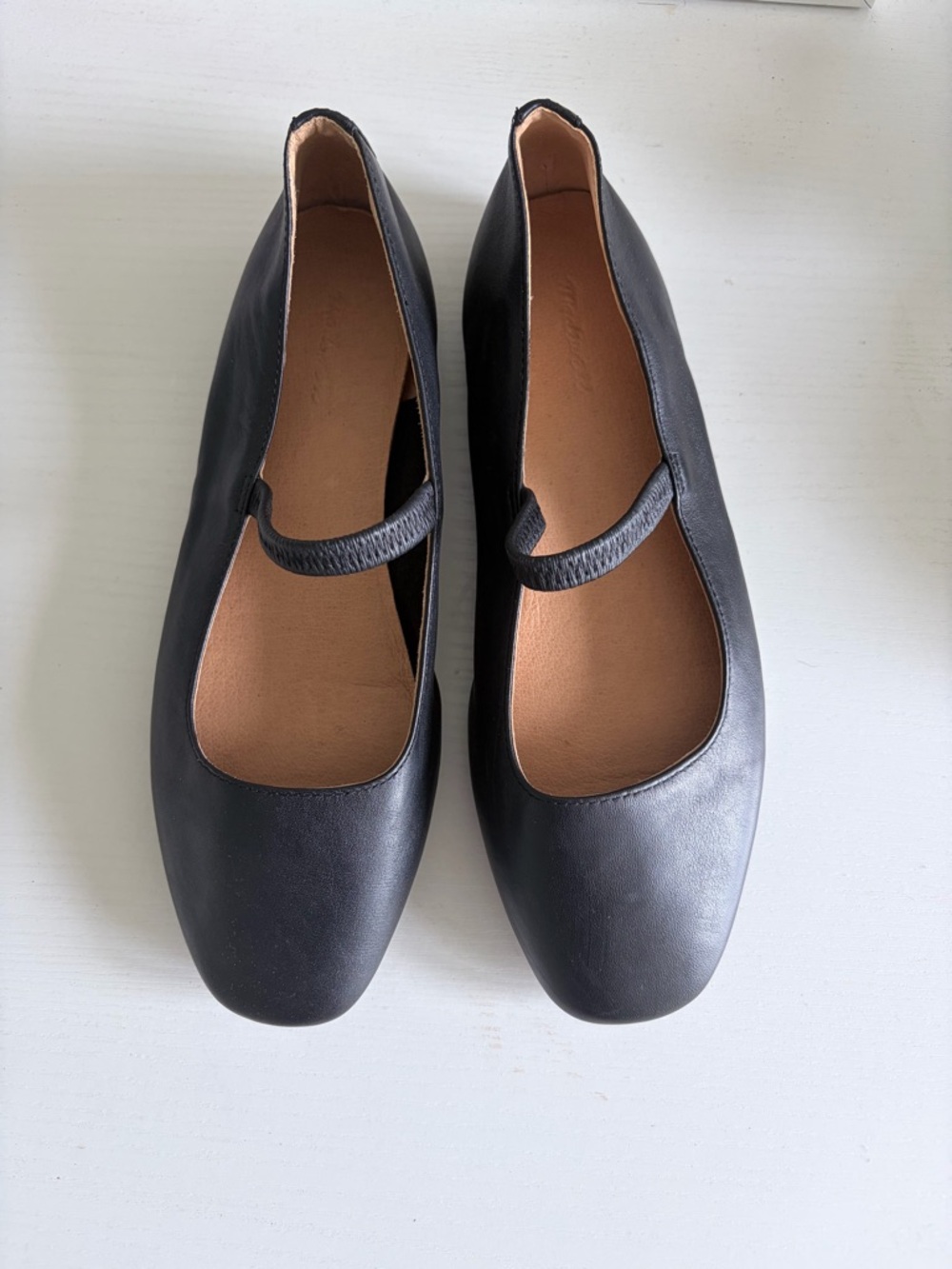 Madewell The Greta Black Square-Toe Mary Jane Flats - Picture 3 of 6